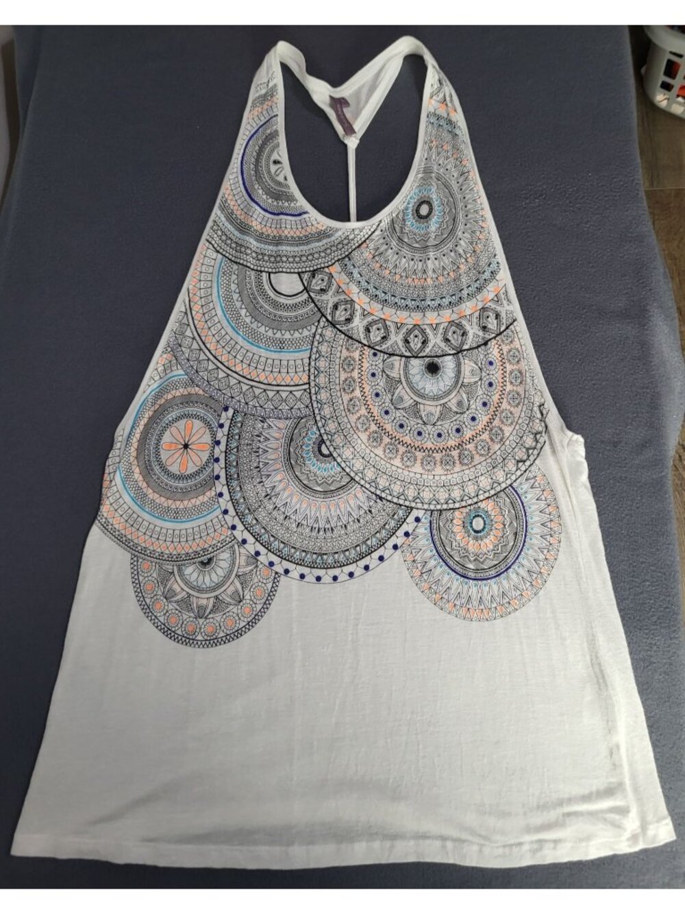 Sweaty Betty Women's LG Viscose Linen Blend Tank Top T Back Yoga Workout Boho - Picture 1 of 7
